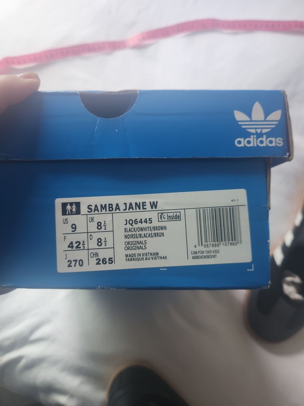 Adidas Samba Jane W Black Leather Sneakers  MARKED SIZE 9 FITS LIKE A 10 - Picture 16 of 16